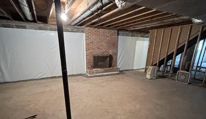 Clean water proofed basement Clean water proofed basement